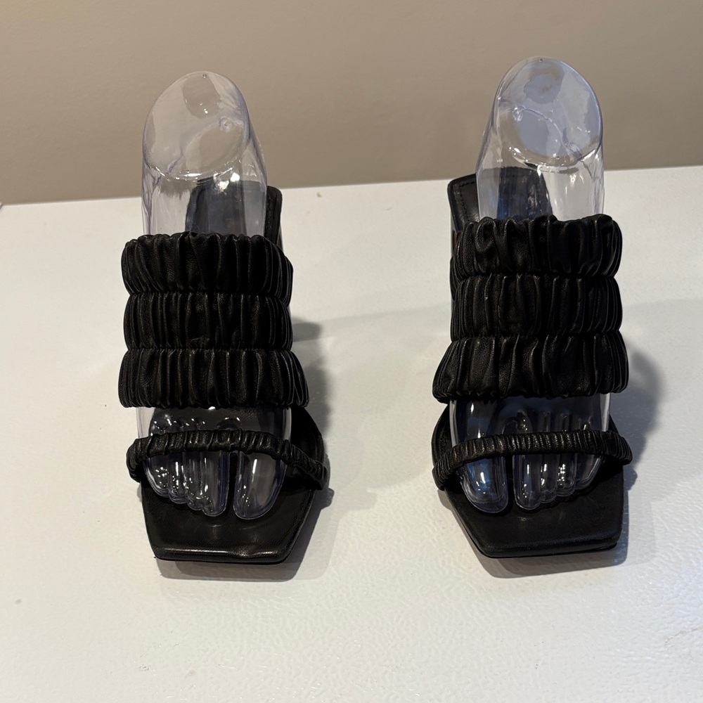 NWT Jonathan Simkhai Felix Padded Ruched Mules